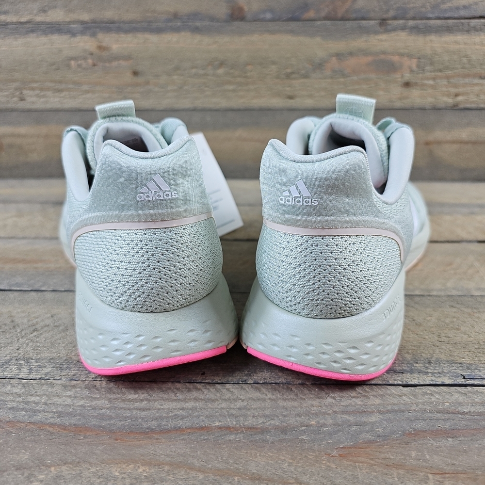 adidas Edge Lux 5 Women's Running Casual Shoes Linen Green/White - Picture 4 of 10